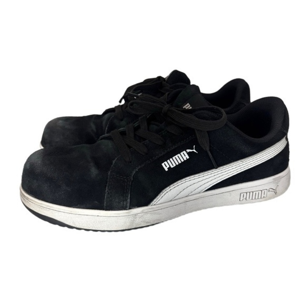 Puma Safety Womens 9‎ Iconic Suede Black Low 64.011.5 Composite Toe Work Shoes